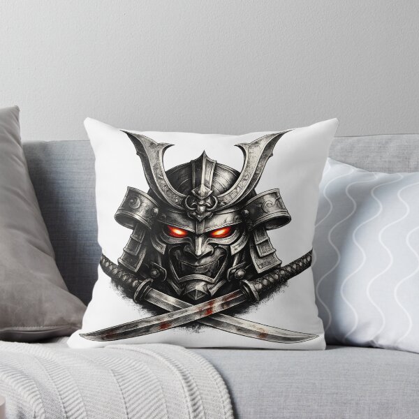 Artikelvorschau, Samurai-Helm-Krieger – Katana-Samurai-Emblem entworfen und verkauft von CreativeMindsetLab.