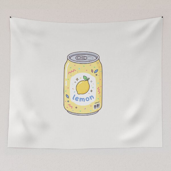 Item preview, Cute Lemon Soda Can Sticker – Kawaii Lemon Drink Illustration, Pastel Summer Beverage Art designed and sold by Verycutethings.
