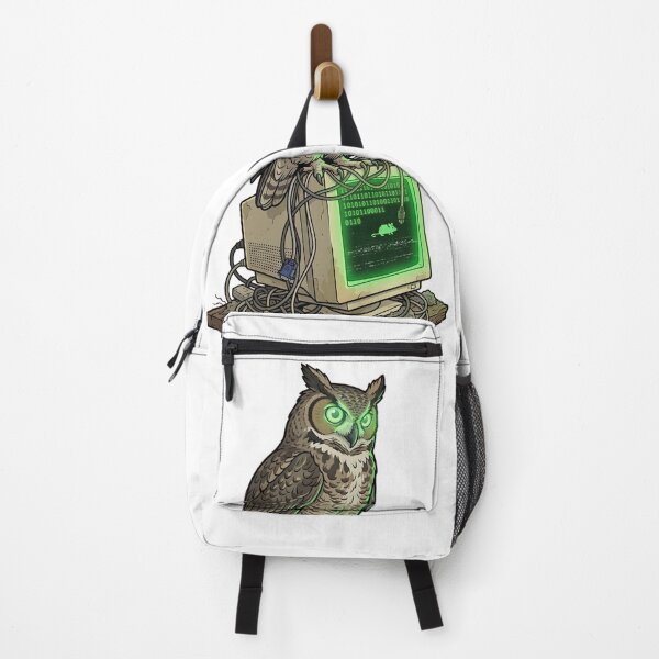 Item preview, Owl Watching CRT Monitor - Retro Tech Weirdcore Meme - Coding Owl designed and sold by Mythic Ink Studio.