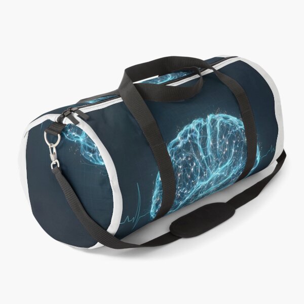 Item preview, Futuristic Glowing Neural Brain & Heartbeat | Science Art designed and sold by MouradStudio.