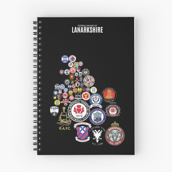 Item preview, Footballing Map of Lanarkshire designed and sold by Footy-Maps.