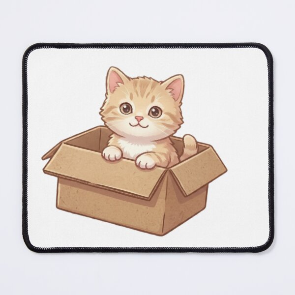 Item preview, Adorable Ginger Kitten Sitting in a Cardboard Box designed and sold by Moody Vibes Studio.