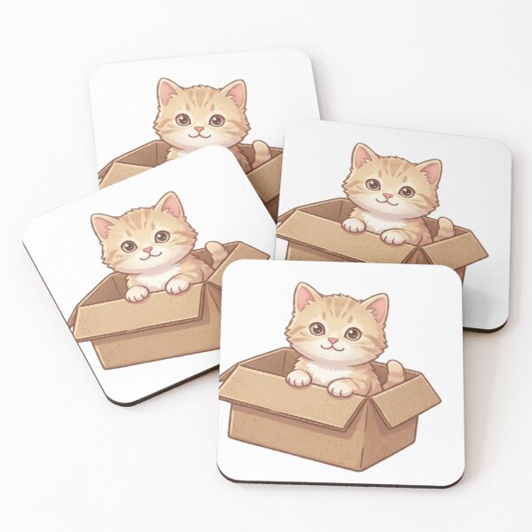Item preview, Adorable Ginger Kitten Sitting in a Cardboard Box designed and sold by Moody Vibes Studio.