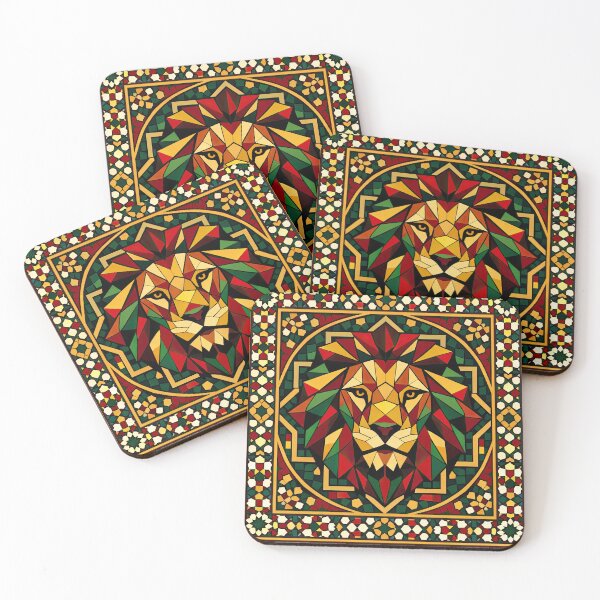 Item preview, Portuguese Geometric Lion Portrait designed and sold by BrickByDream.
