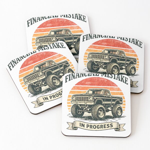 Item preview, Funny Monster Truck Financial Mistake Vintage Sunset Off Road Humor designed and sold by designleon19.