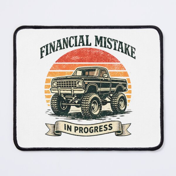 Item preview, Funny Monster Truck Financial Mistake Vintage Sunset Off Road Humor designed and sold by designleon19.