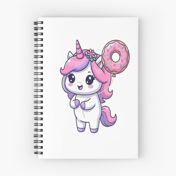 Item preview, Kawaii Unicorn with Donut Balloon designed and sold by Ella_Sketch.