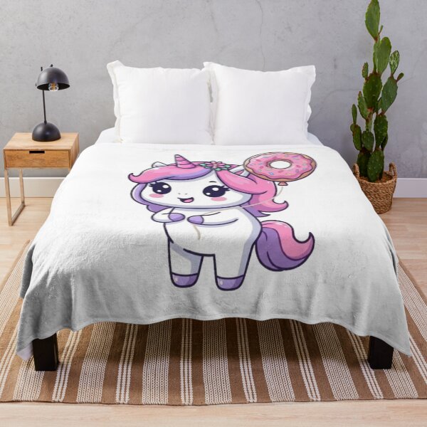 Item preview, Kawaii Unicorn with Donut Balloon designed and sold by Ella_Sketch.