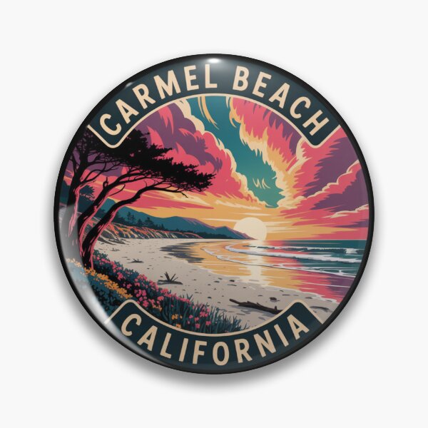 Item preview, Carmel Beach California: Windswept Cypress Sunset designed and sold by CircinusStore.
