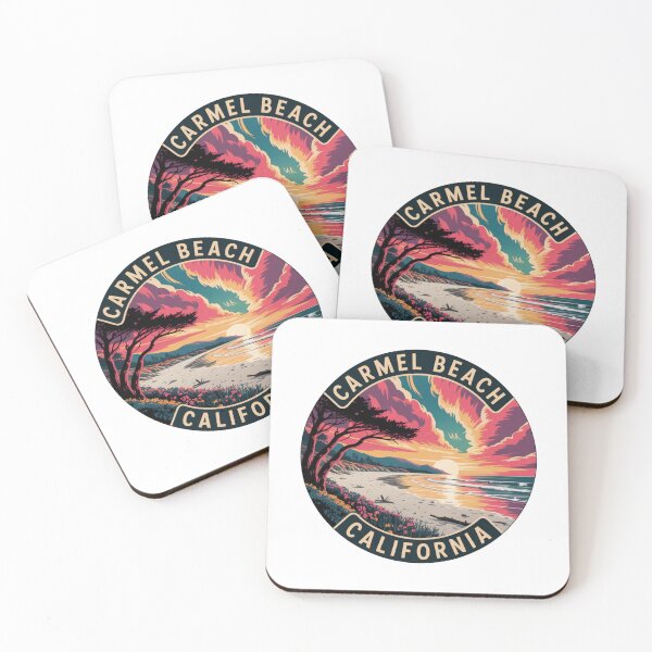 Item preview, Carmel Beach California: Windswept Cypress Sunset designed and sold by CircinusStore.