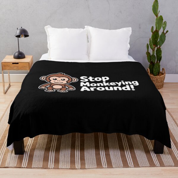 Item preview, Stop Monkeying Around Cute Monkey Illustration designed and sold by PMCreative.