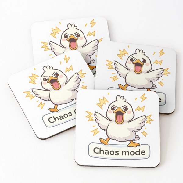 Item preview, Chaos Mode Duck Sticker – Funny Angry Duck Meme Cartoon designed and sold by Dasts Cart.