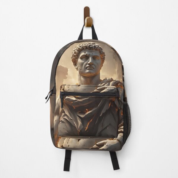 Item preview, Broken Marble Statue with Inner Fire | Epic Roman Stoic Art designed and sold by MouradStudio.