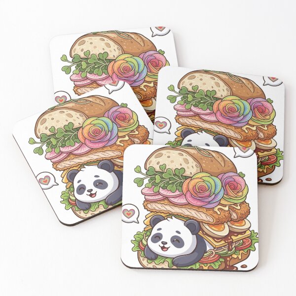 Item preview, Cute Panda Sandwich Lover – Kawaii Foodie Panda Cartoon Design designed and sold by snaperos.