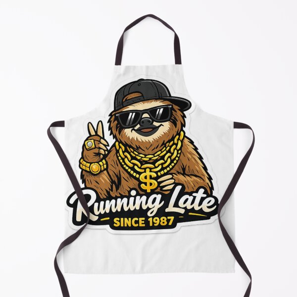 Item preview, Running Late Since 1987 Sloth – Funny Rap Sloth Cartoon designed and sold by EOVM.