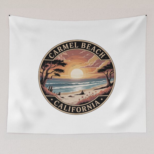 Item preview, Carmel Beach California: Twin Cypress Sunset designed and sold by CircinusStore.