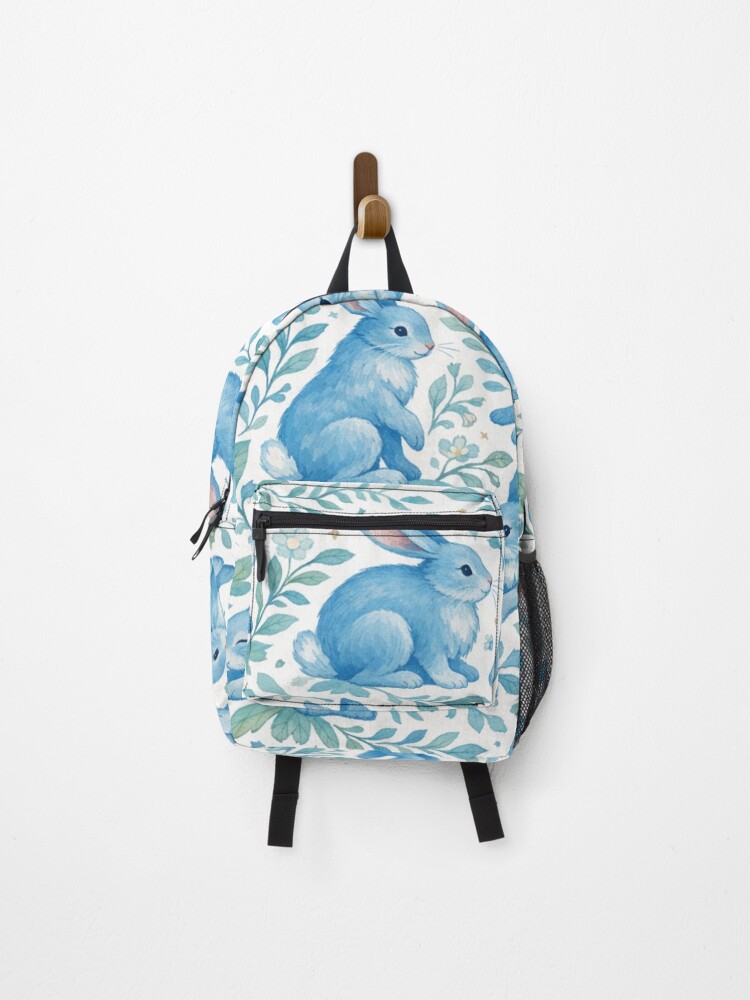 Thumbnail 1 of 3, Backpack, Dreamlike Blue Rabbit World designed and sold by Sigtrix.