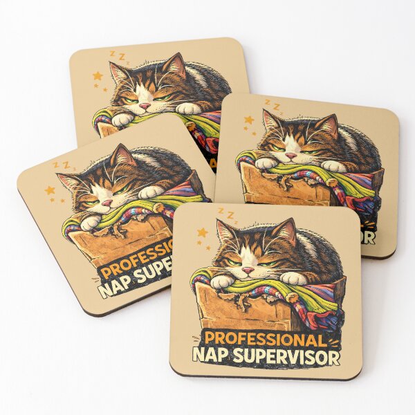 Item preview, Professional Box Quality Control Inspector - Cozy Cat Napper Aesthetic designed and sold by CloudyCatArt.