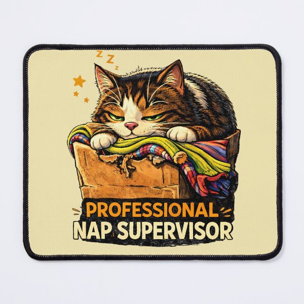Item preview, Professional Box Quality Control Inspector - Cozy Cat Napper Aesthetic designed and sold by CloudyCatArt.
