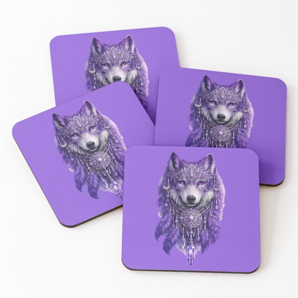 Item preview, Purple Mystic Wolf Spiritual Design designed and sold by Gezonde-Voeding.