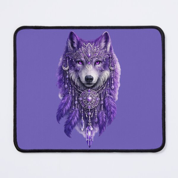 Item preview, Purple Mystic Wolf Spiritual Design designed and sold by Gezonde-Voeding.