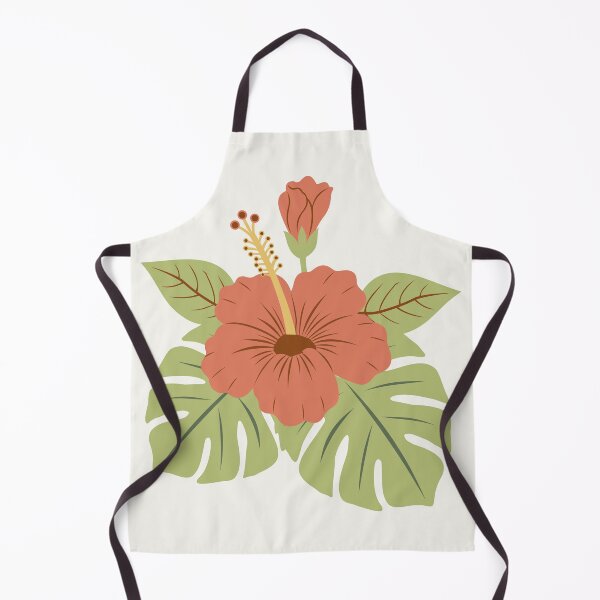 Item preview, Minimalist Terracotta Hibiscus Summer Floral Art designed and sold by The Flat Lab.