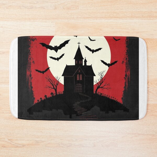 Item preview, Haunted House Under the Blood Moon – Gothic Halloween Art designed and sold by KPDesignLab.