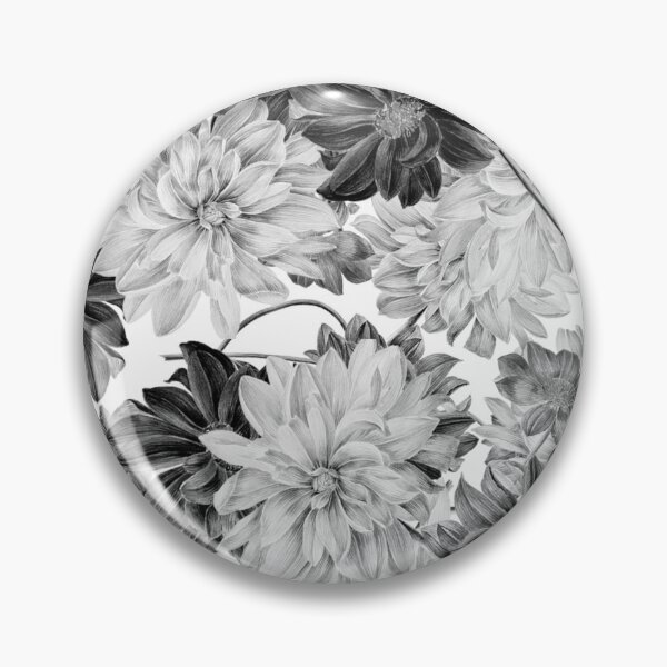 Item preview, Black and White Vintage Flowers  designed and sold by PatternTitan.