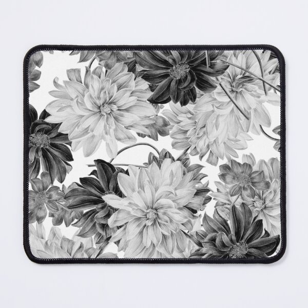 Item preview, Black and White Vintage Flowers designed and sold by PatternTitan.