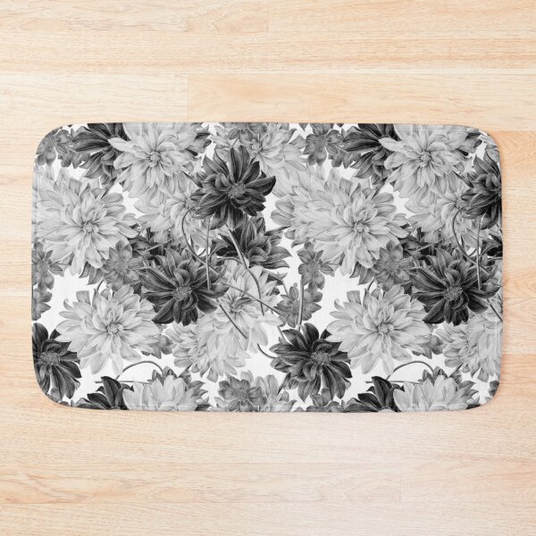 Item preview, Black and White Vintage Flowers  designed and sold by PatternTitan.