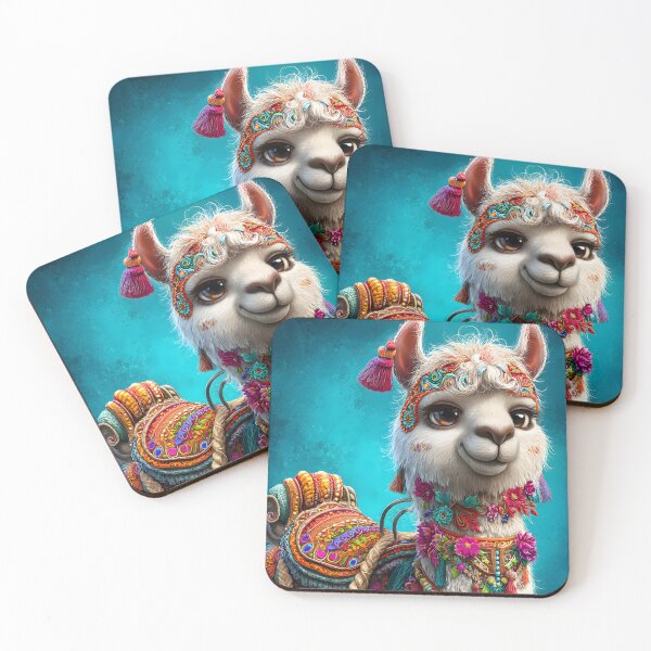 Item preview, Colorful Decorated Alpaca with Intricate Accessories designed and sold by Artessie.