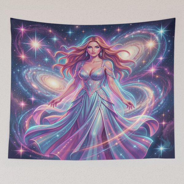 Artikelvorschau, Cosmic Goddess in Shimmering Fantasy Light and Celestial Elegance entworfen und verkauft von FotoworldEdel.