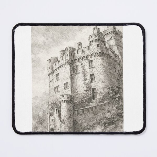 Item preview, Ancient Stone Castle Sketch designed and sold by bubuandfriends.