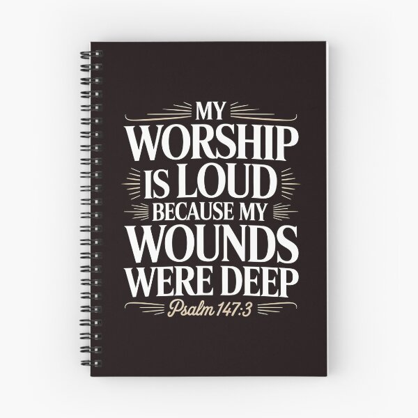 Item preview, My Worship Is Loud Because My Wounds Were Deep Psalm – Psalm 147:3 Christian Bible Verse designed and sold by Redgiant87x.