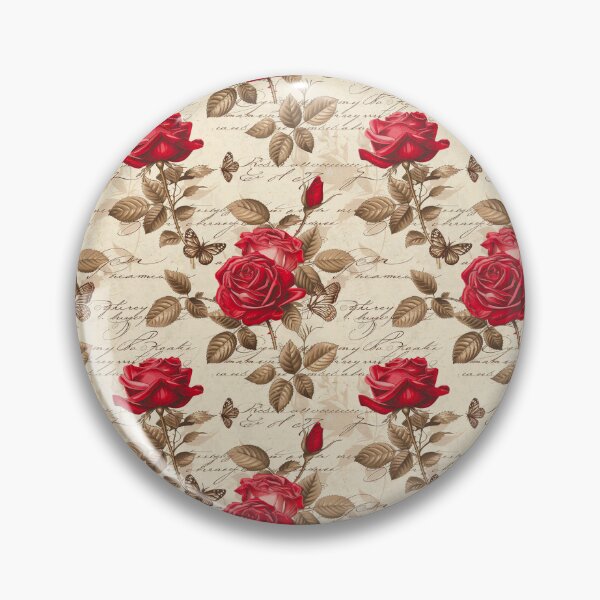Item preview, Vintage Red Floral Pattern designed and sold by LouieVanille.