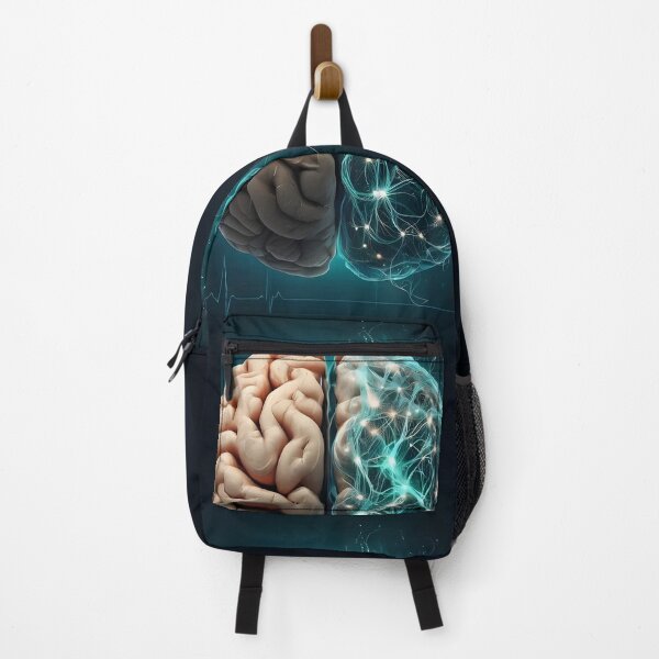 Item preview, Split Brain Anatomy and Glowing Neural Network | Tech & Biology Art designed and sold by MouradStudio.