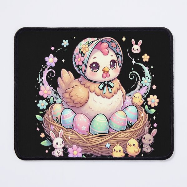 Item preview, Cute Hen Sitting on a Nest of Easter Eggs designed and sold by FireOrchid.