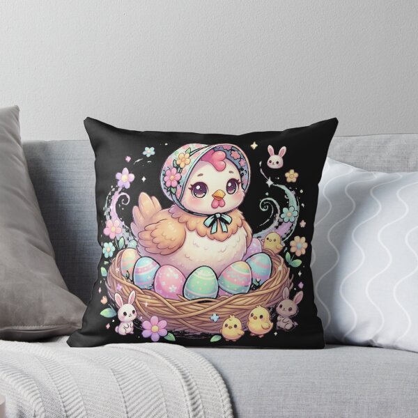 Item preview, Cute Hen Sitting on a Nest of Easter Eggs designed and sold by FireOrchid.