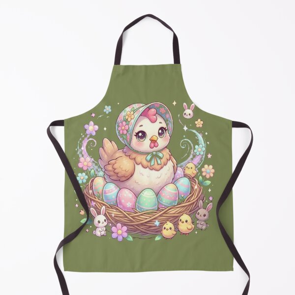 Item preview, Cute Hen Sitting on a Nest of Easter Eggs designed and sold by FireOrchid.