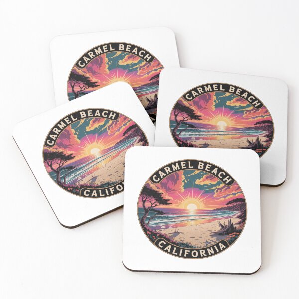 Item preview, Carmel Beach California: Colorful Twin Cypress designed and sold by CircinusStore.
