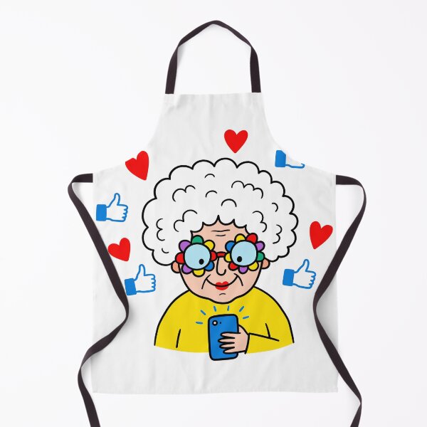 Item preview, Funny Tech Savvy Grandma Smartphone Sticker Vector Illustration designed and sold by DiNata.
