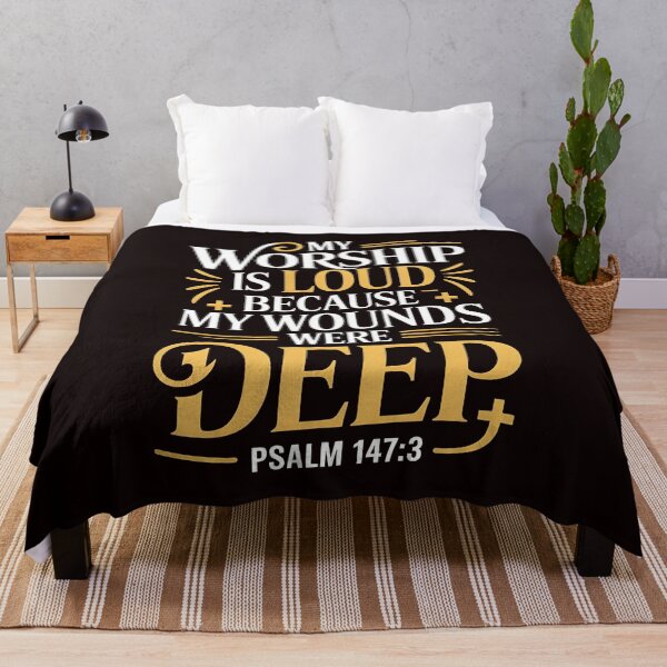 Item preview, My Worship Is Loud Because My Wounds Were Deep Psalm – Christian Psalm 147:3 Religious Design designed and sold by Redgiant87x.