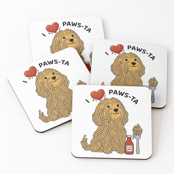 Item preview, I Love Paws-ta – Funny Dog Pasta Pun Design designed and sold by aiqdelicia.