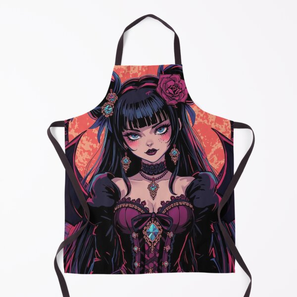 Item preview, Gothic Vampire Anime Girl – Dark Moon Goth Aesthetic | Gothic Lolita Fantasy Art designed and sold by ArtBySylvia.