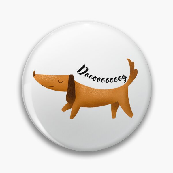 Item preview, Funny Colorful Dachshund “Doooog” Typography Design designed and sold by Pryhozha.