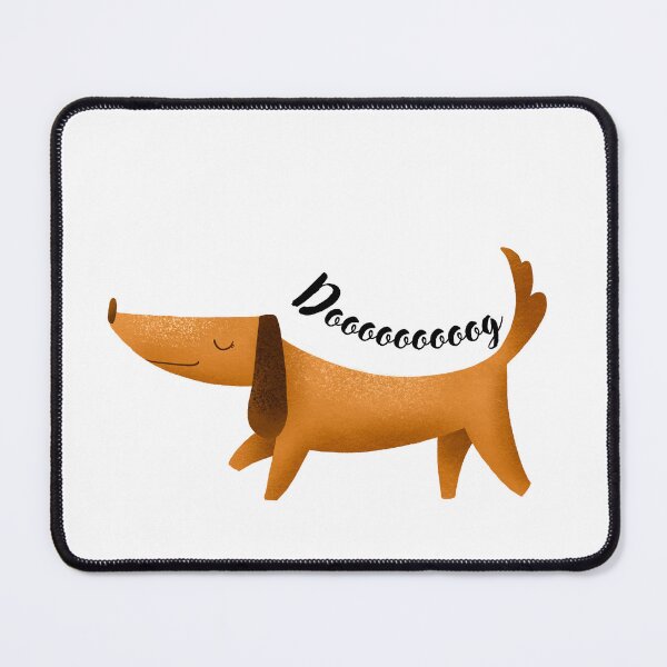 Item preview, Funny Colorful Dachshund “Doooog” Typography Design designed and sold by Pryhozha.