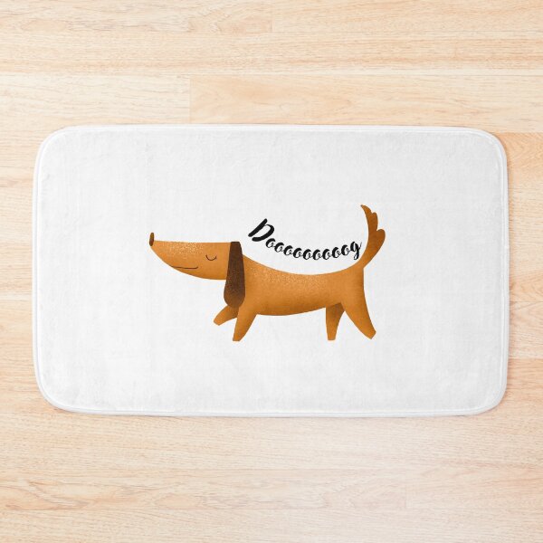 Item preview, Funny Colorful Dachshund “Doooog” Typography Design designed and sold by Pryhozha.