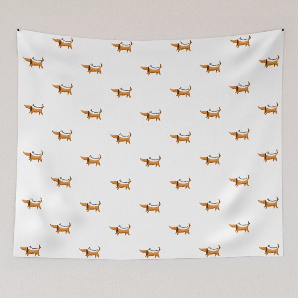 Item preview, Funny Colorful Dachshund “Doooog” Typography Design designed and sold by Pryhozha.