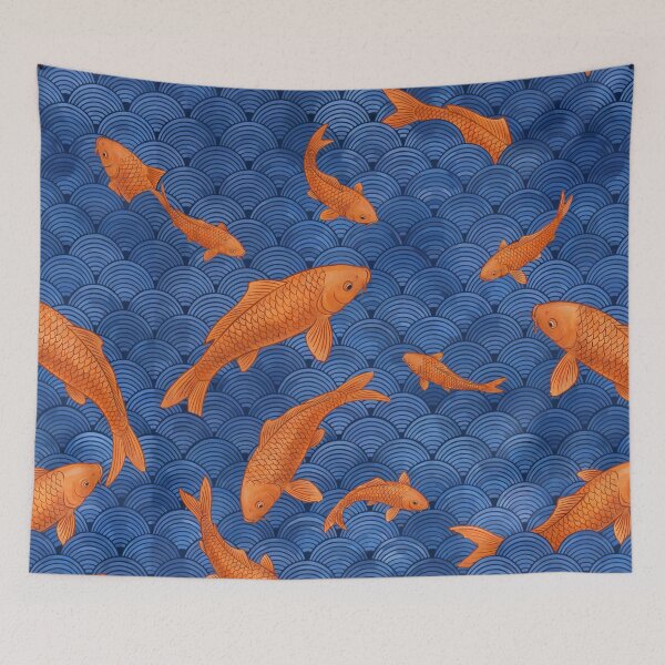 Item preview, Carp In An Art Deco Ocean designed and sold by KeeganCreations.