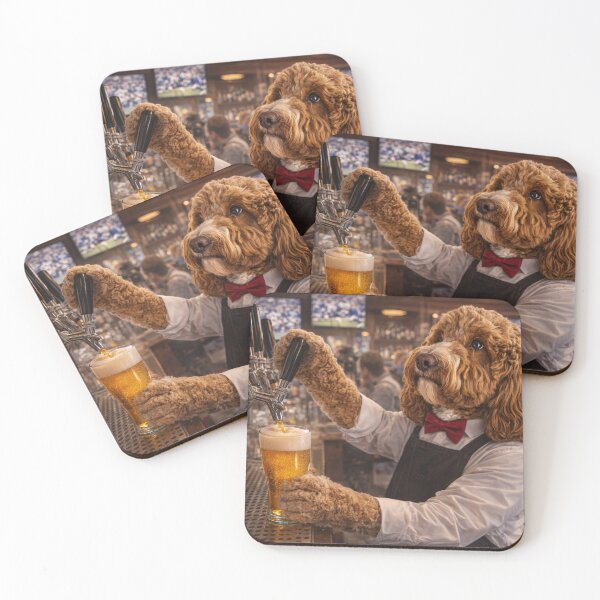 Item preview, Cockapoo Barman Pouring a Pint designed and sold by Paul Thompson Photography.